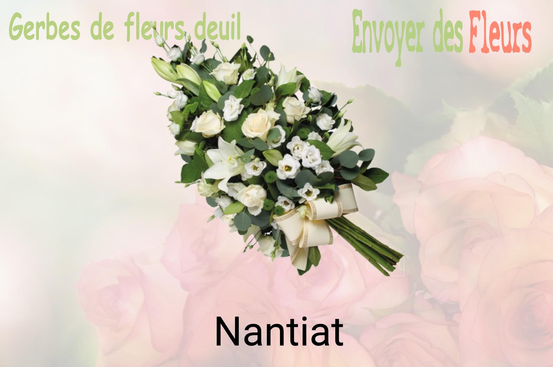 Gerbe de fleurs de deuil livrée à Nantiat